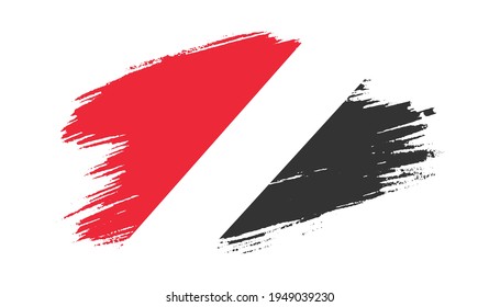 Patriotic of Principality of Sealand flag in brush stroke effect on white background