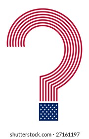 Patriotic Question Mark (Vector)