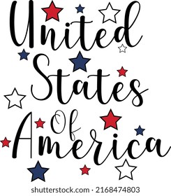 Patriotic quote. 4th of july Design.