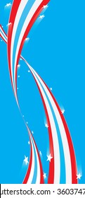 Patriotic ribbons banner