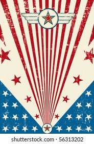 Patriotic scratch poster. A new patriotic background for a poster.