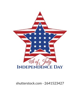 Patriotic Star Design American Flag red, white, and blue colors for 4th of July Independence Day.