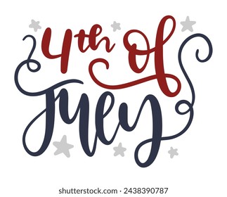 Patriotic Star Design Vector Illustration for 4th of July Celebration