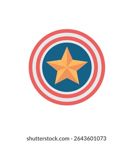 Patriotic Star Icon for American Celebrations and Independence Day