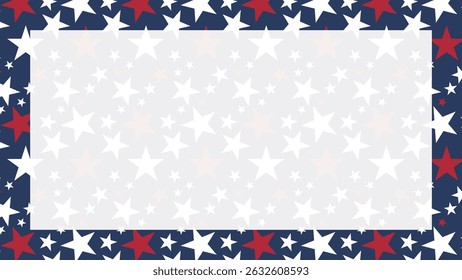 Estrelas Patrióticas. Padrão de Plano de Fundo Americano. Modelo De Vetor Para Banner
