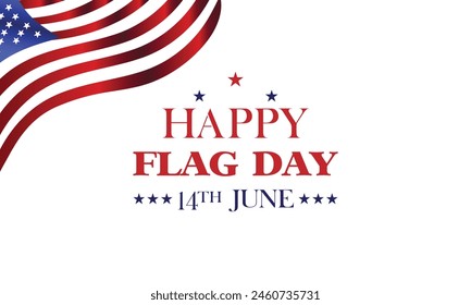 Patriotic with Stylish America Flag Illustration for Flag Day