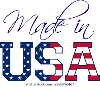 Patriotic and Stylish "Made in USA" Vector Design	
