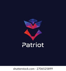 Símbolo patriótico para el Vector del logotipo de la tecnología o del App 