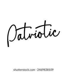 patriotic text on white background.