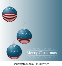 Patriotic theme Christmas card
