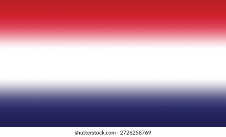 Diseño de fondo de degradado tricolor patriótico. Fondo rojo, blanco y azul