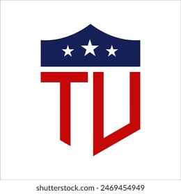 Patriotic TU Logo Design. Letter TU Patriotic American Logo Design for Political Campaign and any USA Event.