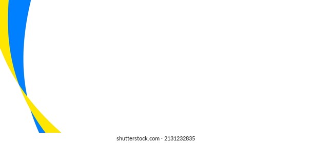 Patriotic of Ukraine flag. Abstract background with yellow-blue ribbon. Ukrainian backdrop with empty space for text. Vector illustration of patriotic background.