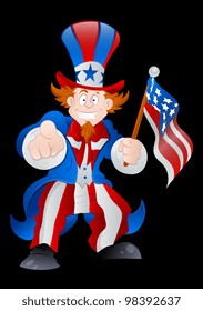 Patriotic Uncle Sam Vector