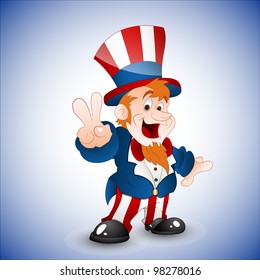 Patriotic Uncle Sam Vector Illustration