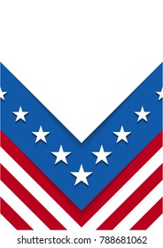Patriotic USA flag background, banner with stars and stripes. The poster for the president's day.