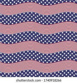 Patriotic Usa Flag Seamless 4th Of July 
Star Pattern Print