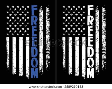 Patriotic USA Pride Design. Freedom American Flag