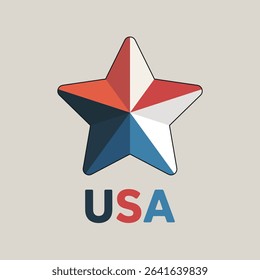 Patriotic usa star graphic design element