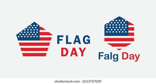 Patriotic vector illustration of USA national holidays including Flag Day, 4th of July, and Memorial Day with American flag elements.
