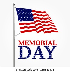 patriotic vector illustration if waving american flag
