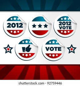 Patriotic Voting Stickers.
