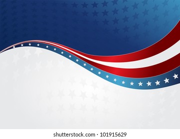 Patriotic Wave Background