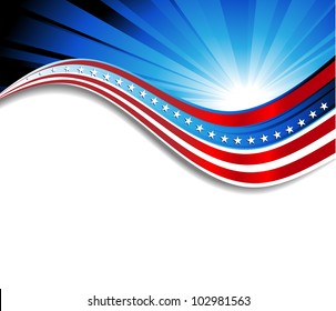 Patriotic wave background