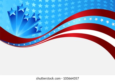 Patriotic wave background