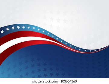 Patriotic wave background