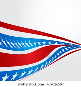 Patriotic wave background. 4th july american independence day abstract background. fourth july backdrop. vector illustration