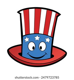 patriotic-hat Vector 1, este es un archivo editable.