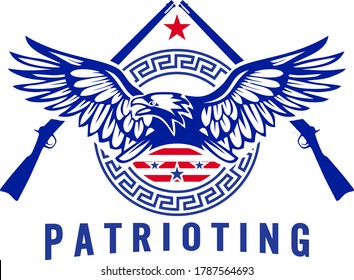 PATRIOTING american logo vector usa