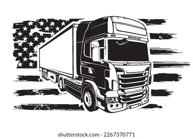 Patriotism Day Flag Truck Design