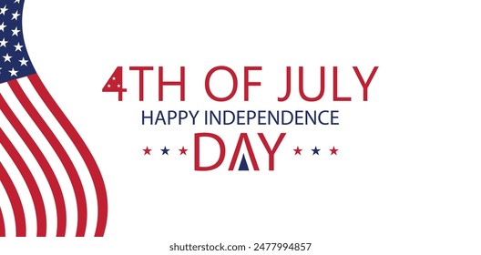Patriotism with Stylish Independence Day Text Design