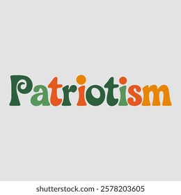 Patriotism text of saint patrick day vector typography transparent background