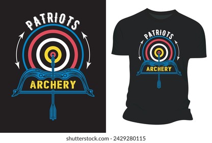 Patriots Archery - Vector Graphic T shirt Design