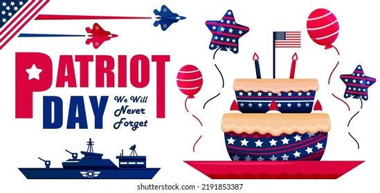 Patriot's Day, We Will Never Forget. Event cake, Perfect for events