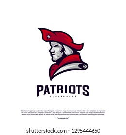 Patriots Logo Design Vector Head Patriots Stock Vector (Royalty Free ...