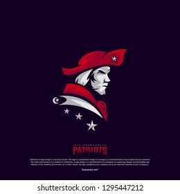 Patriots Logo Design Vector Head Patriots Stock Vector (Royalty Free ...