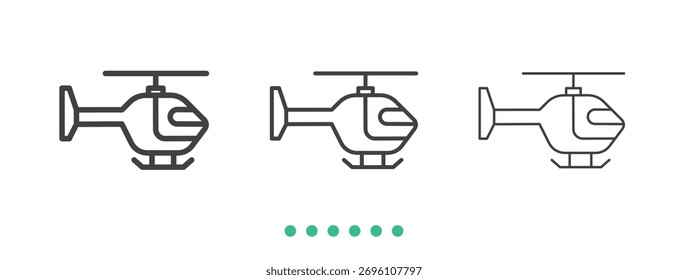 Patrol Helicopter icon. Thin line icon vector