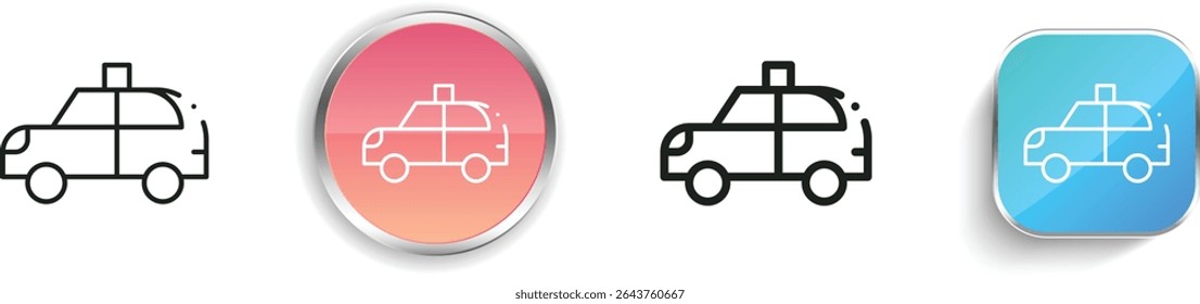 patrol icon. Thin Linear, Regular and Button Style Design Isolated On White Background