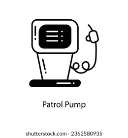 Patrol Pump doodle Icon Design illustration. Travel Symbol on White background EPS 10 File