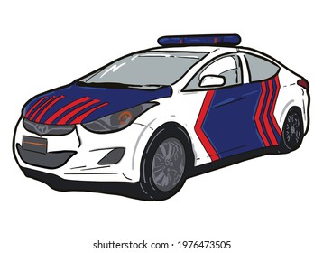 Patrol Transportation enforcement vector illustration