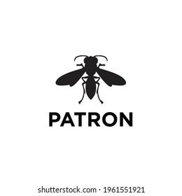 Diseño del logotipo del patrón Wasp HONEY WASP