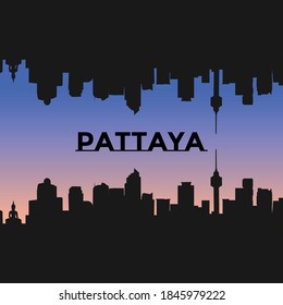 Pattaya silhouette up size down