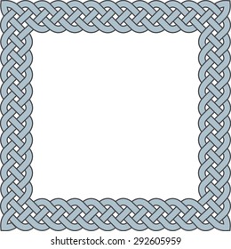 Patten frame executed in pastel blue color.