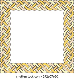 Patten frame executed in pastel yellow tones.