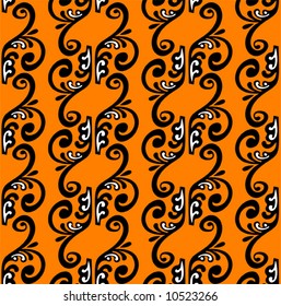 Patten strips on  orange background. Seamless vector pattern.