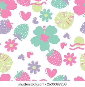 patten tropcial girl fruit summer